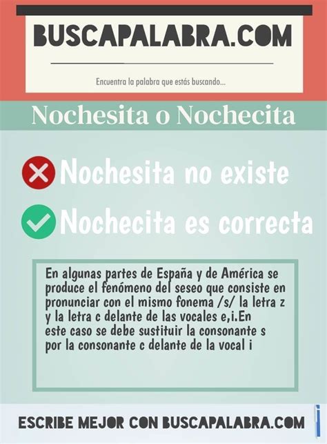 nochecita o nochesita|SIGNIFICADO Y USO CORRECTO DE NOCHECITA